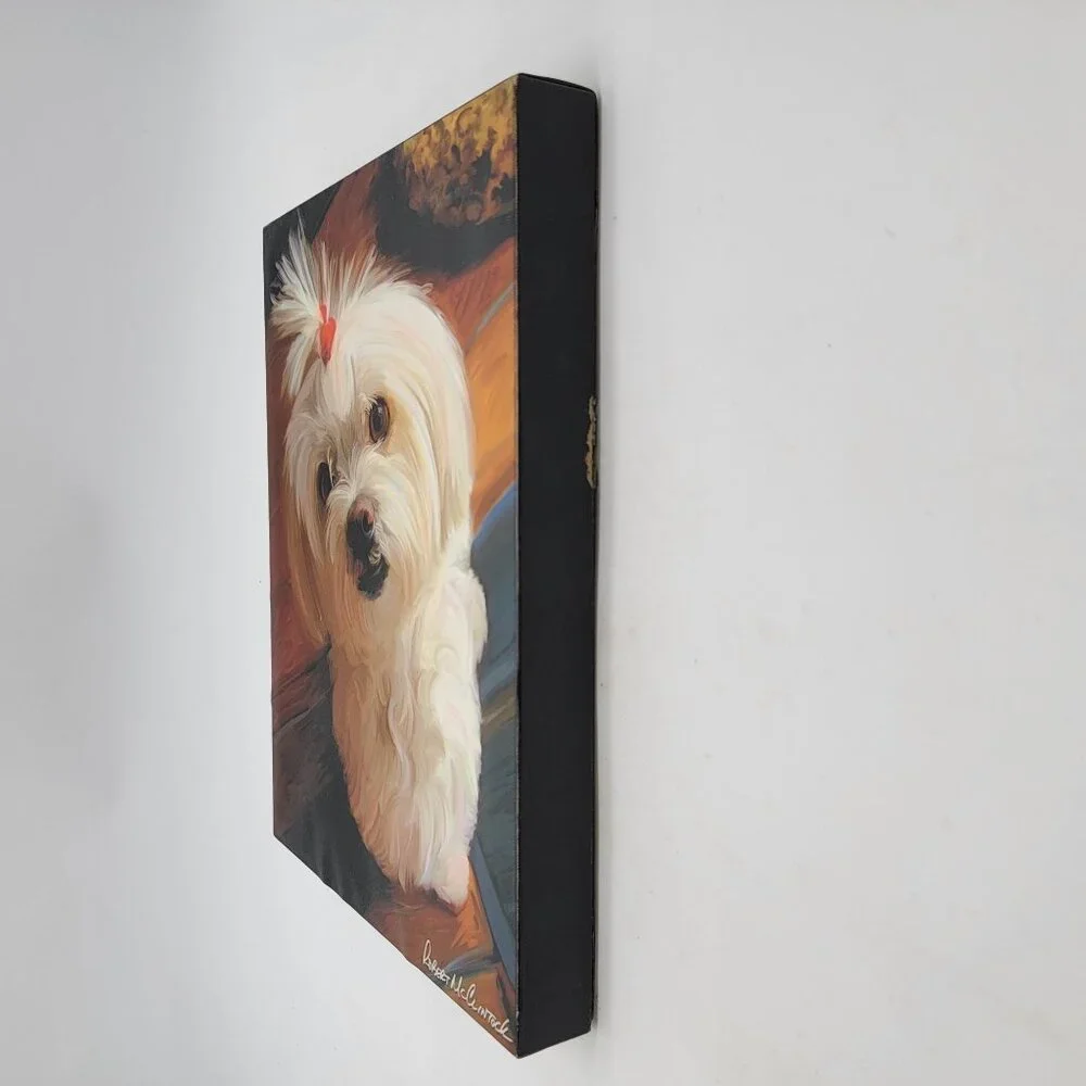 Robert McClintock Maltese Dog Canvas Print Wall Art - Picture 4 of 6